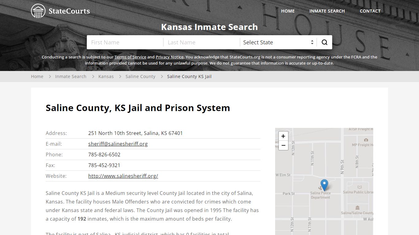 Saline County KS Jail Inmate Records Search, Kansas ...